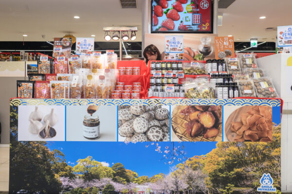 宮崎市物產展展出多項來自當地的精選商品,從和牛加工品、地雞到地瓜甜點,完整呈現宮崎豐饒的農畜產業與職人精神。圖/主辦單位