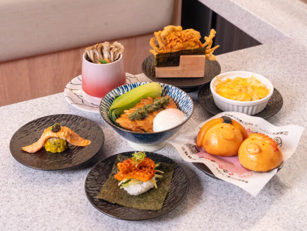 「点爭鮮MAGiC TOUCH」與「點點心」兩大品牌聯名,不僅讓港點走進壽司店,也讓日式元素融入港點品牌,展現港日融合的全新樣貌(此圖為点爭鮮MAGiC TOUCH聯名餐點)圖/業者提供