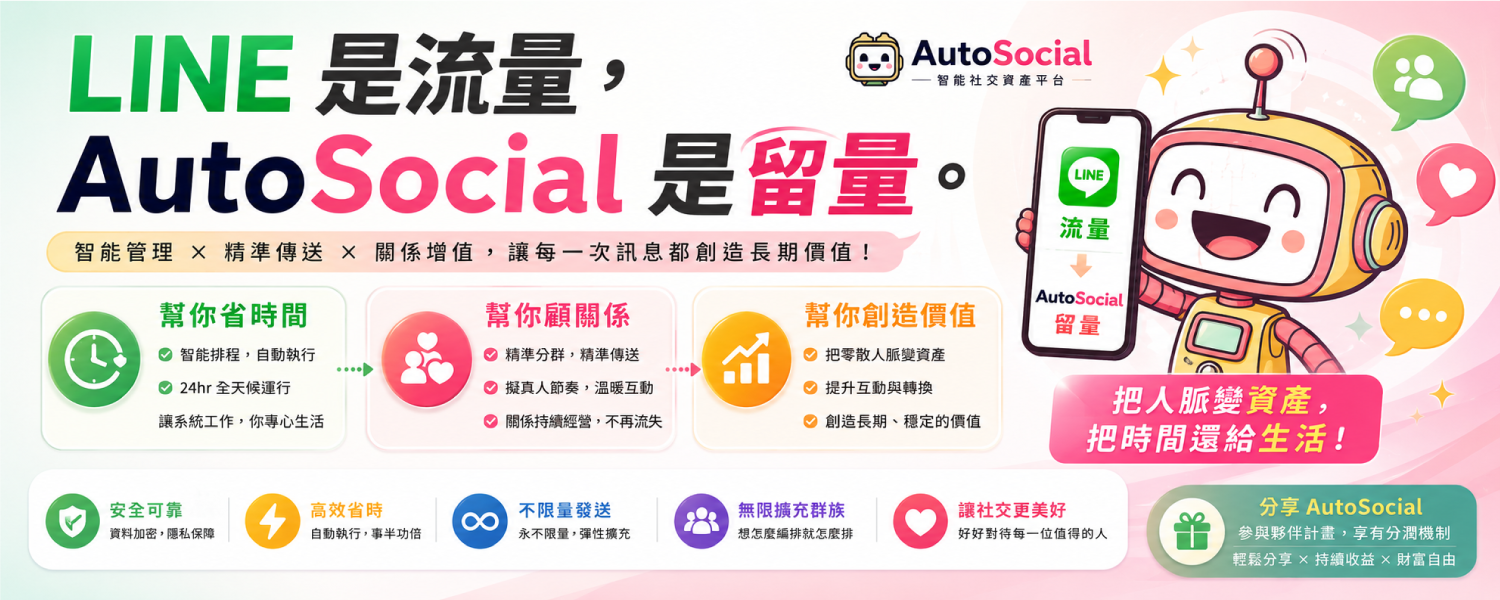 流量變留量！懋琳科技「AutoSocial」助攻六大黃金產業 散落人脈升格長期資產
