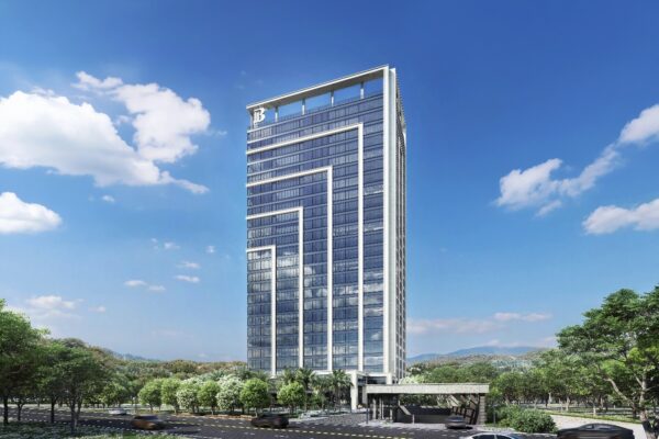 「百峰108科技廣場」,即將落成鎖定高科技企業需求,打造兼具總部與研發機能的六星級廠辦(建築3D透視示意圖僅供參考)。
