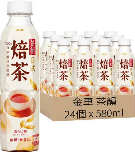 金車 茶韻日式焙茶無糖580ml 24入。圖/Coupang酷澎提供