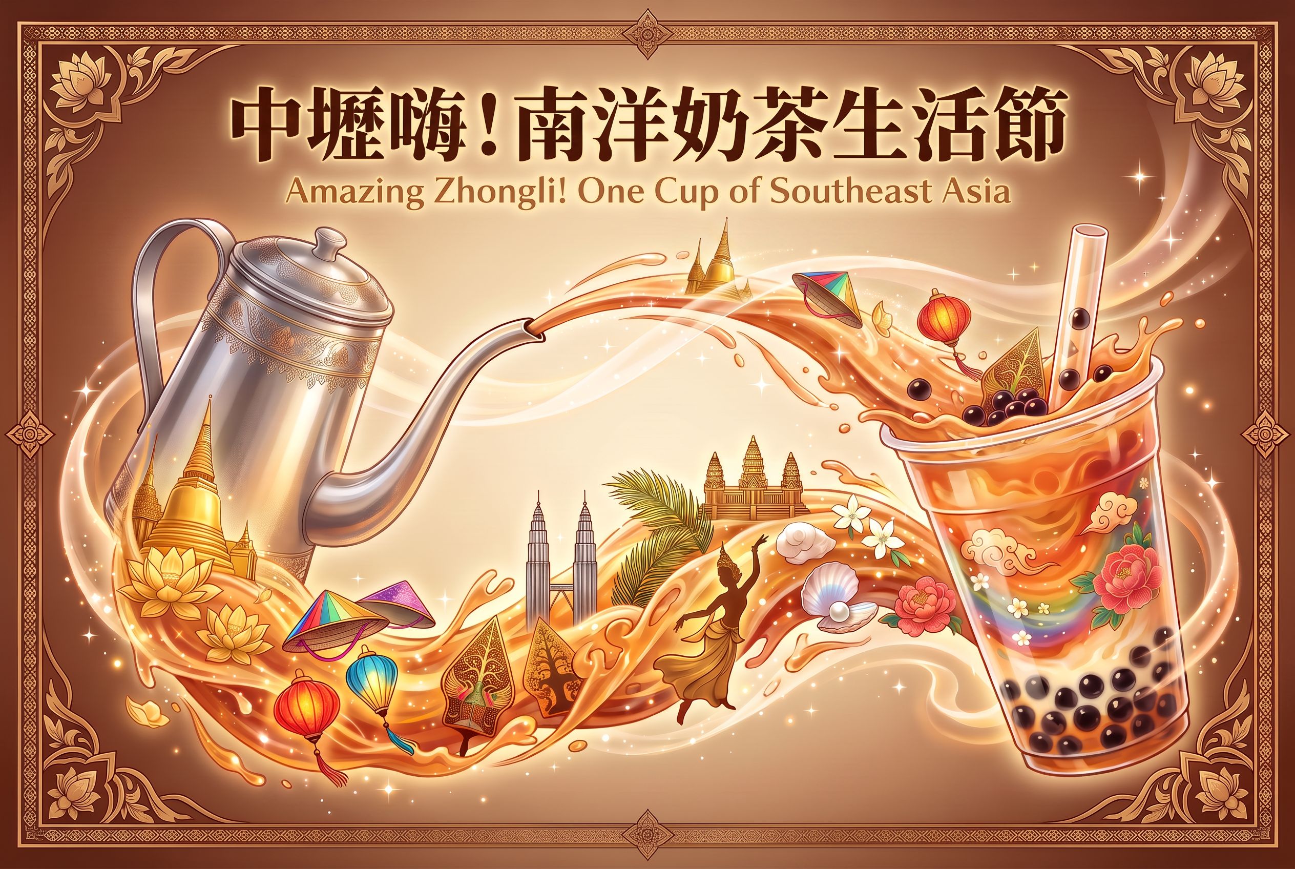 七國奶茶一次喝！中壢中平商圈 9/12 化身南洋文化生活圈