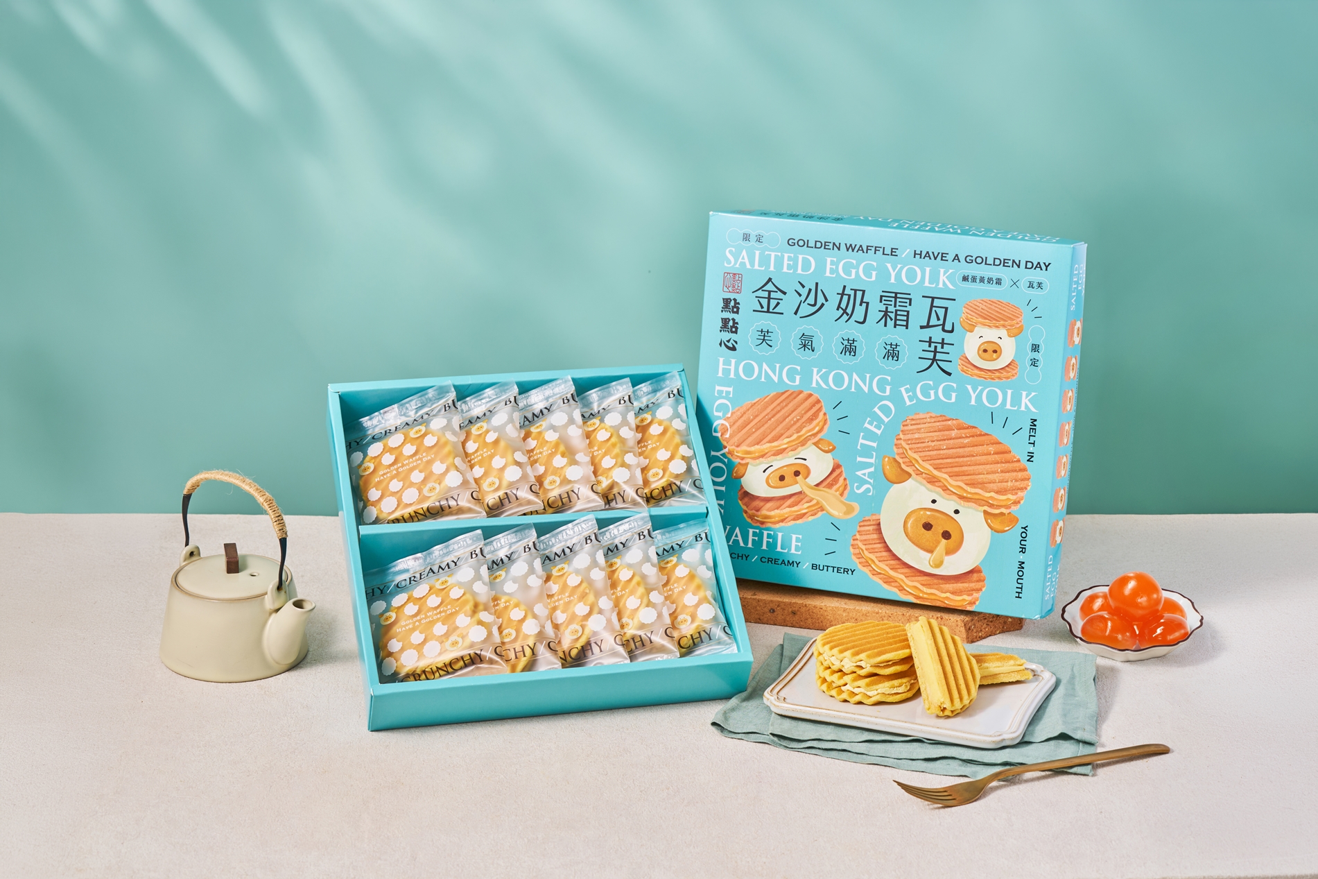 中秋不只送月餅！點點心推「金沙奶霜瓦芙禮盒」　港式鹹蛋黃碰撞酥脆新滋味