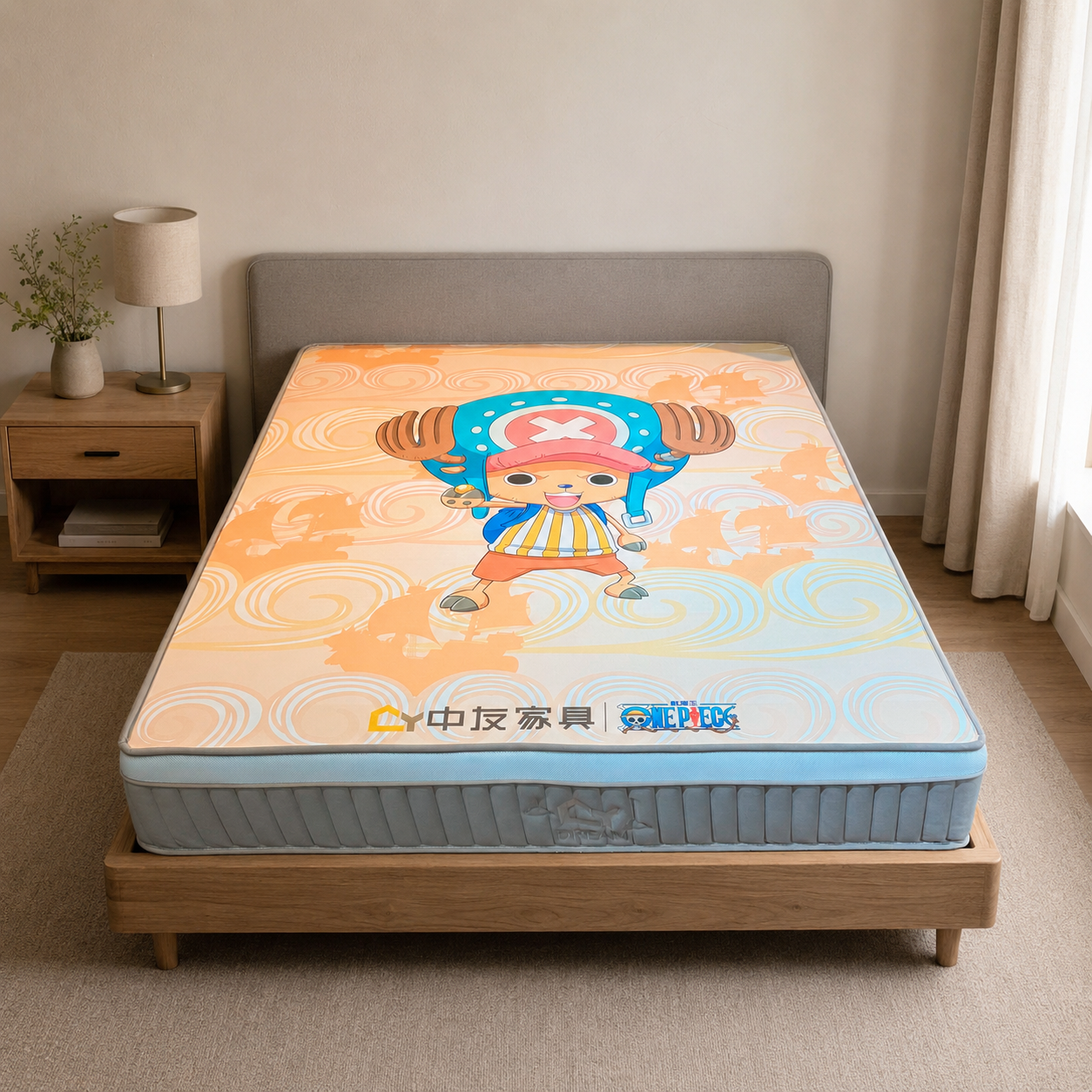 中友家具丨航海王床墊（喬巴款）。圖／中友家具提供