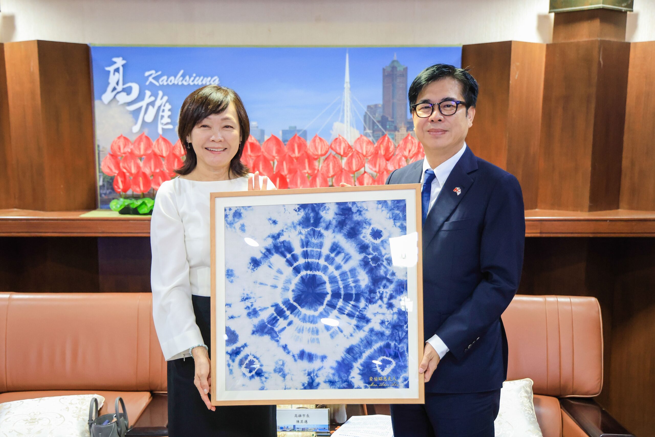 安倍昭惠再訪高雄，感謝台灣與高雄朋友的熱情關懷，期待未來再次來訪。（圖／高雄市政府提供）